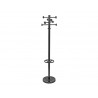 Porte-manteaux maulgrando acier couronne diam. 37,5cm 16 crochets hauteur 1,75m socle diam. 36,5cm coloris noir