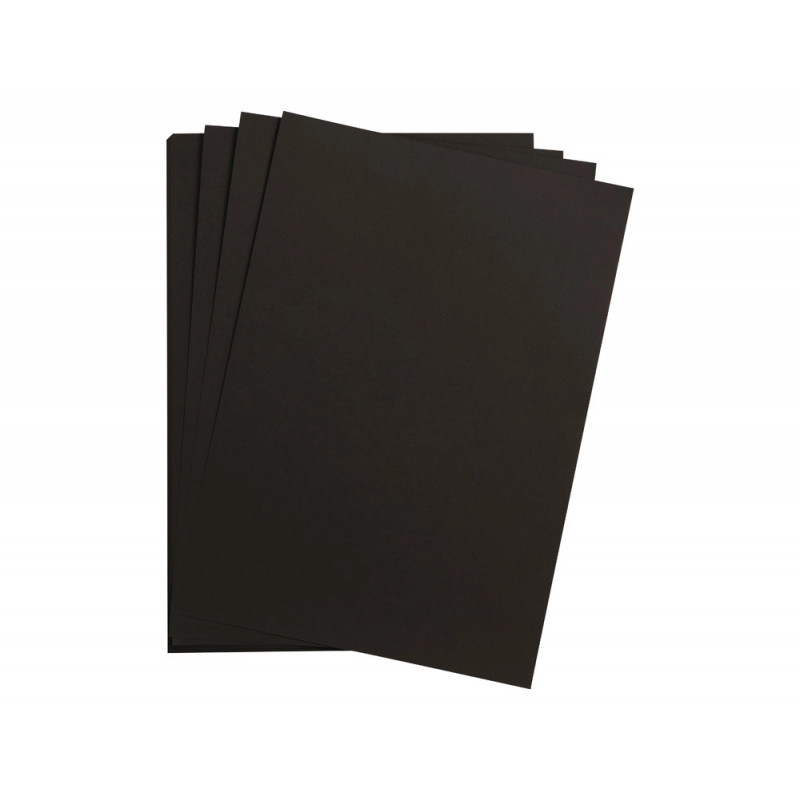 Feuille papier clairefontaine maya 270g 500x700mm coloris noir paquet 25 unites