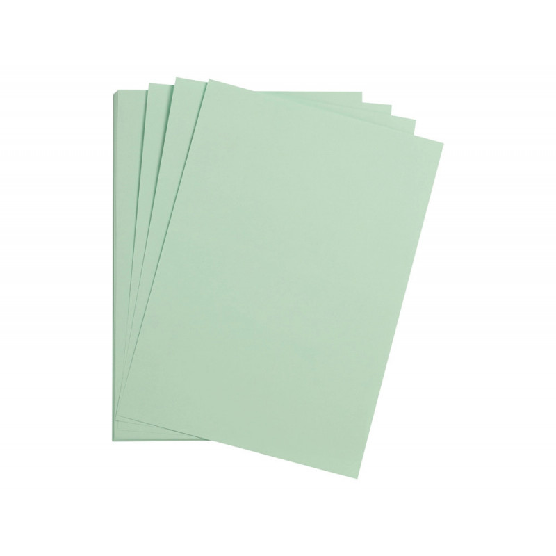 Feuille papier clairefontaine maya 270g 500x700mm coloris vert menthe paquet 25 unites