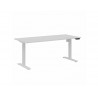 Bureau droit eol lutz 2 reglable hauteur l1800x800mm plateau blanc neige pietement blanc