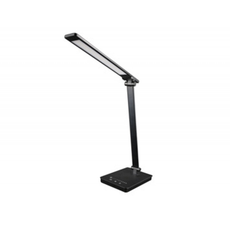 Lampe unilux novy pliable usb led tete et base rotative bras reglable coloris noir