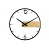 Pendule unilux circle diam. 42cm coloris noir/bambou