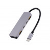 Hub t'nb iclick 5 en 1 2 usb-c 2 usb-a 1 usb-c power delivery 100w coloris aluminium