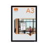 Porte-affiche nobo magnetique autocollant a3 cadre coloris noir