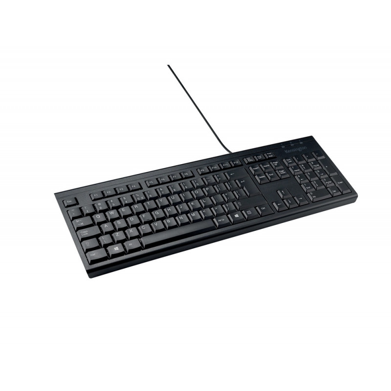Clavier kensington filaire kb100 eq coloris noir