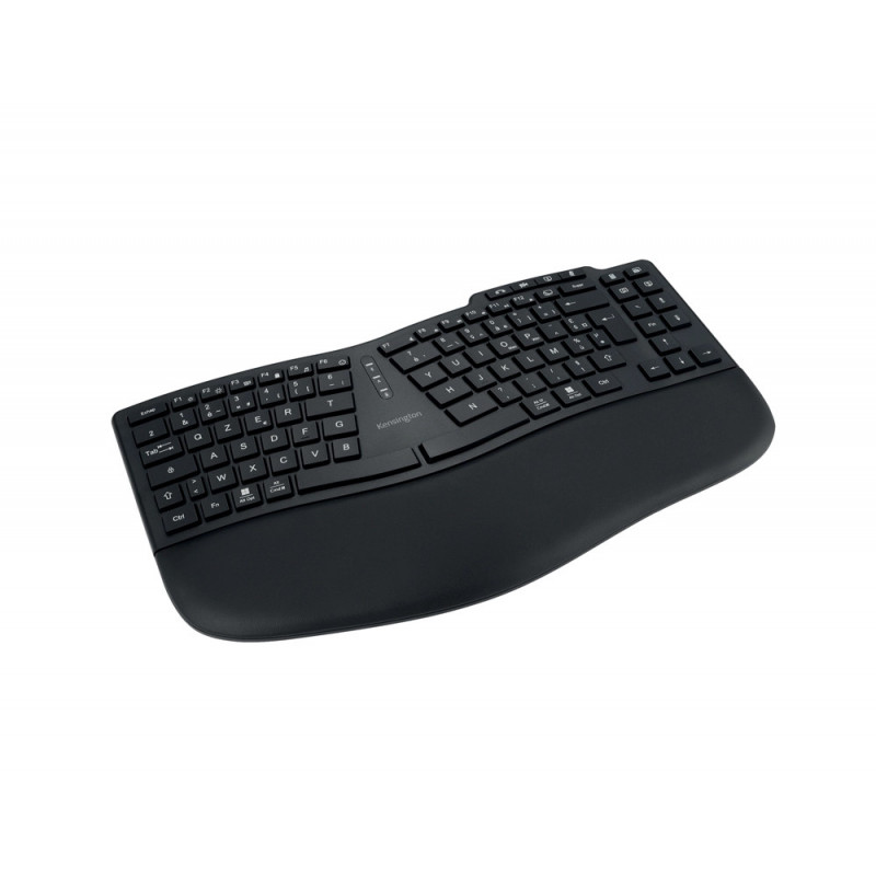 Clavier kensington sans fil pro fit ergo rechargeable kb675 eq coloris noir