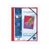 Chemise 3 rabats exacompta krea cover a4 couverture personnalisable pp transparent coloris rouge