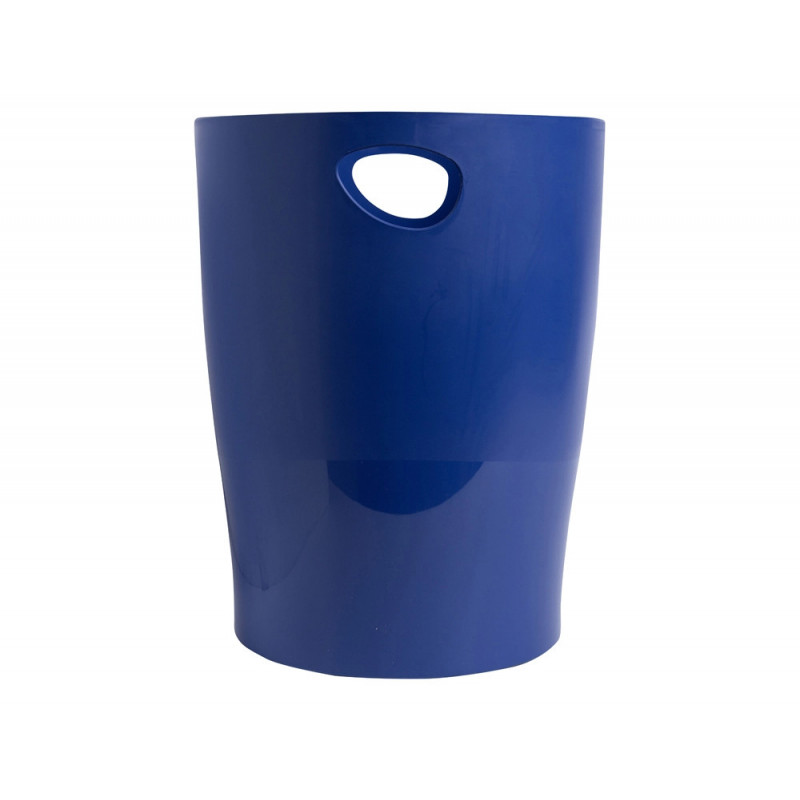 Corbeille a papier exacompta ecobin beeblue capacite 15l coloris bleu marine