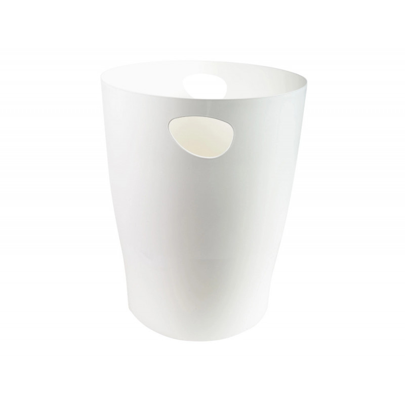 Corbeille a papier exacompta ecobin office capacite 15l coloris blanc