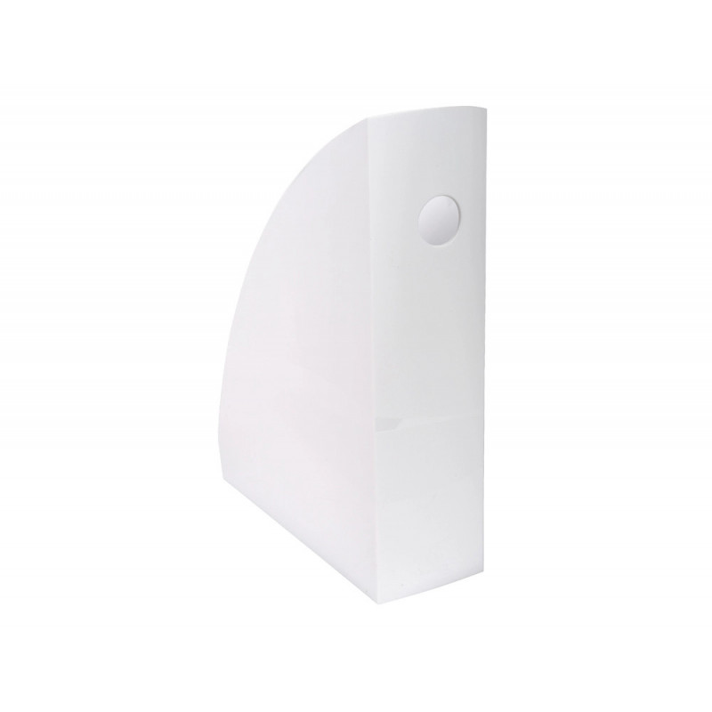 Porte-revues exacompta mag-cube office a4+ oeillet de prehension coloris blanc