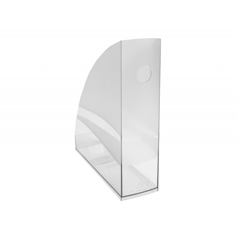 Porte-revues exacompta mag-cube office cristal a4+ oeillet de prehension coloris transparent