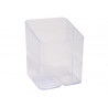 Pot a crayons exacompta pen-cube office cristal 2 compartiments coloris transparent