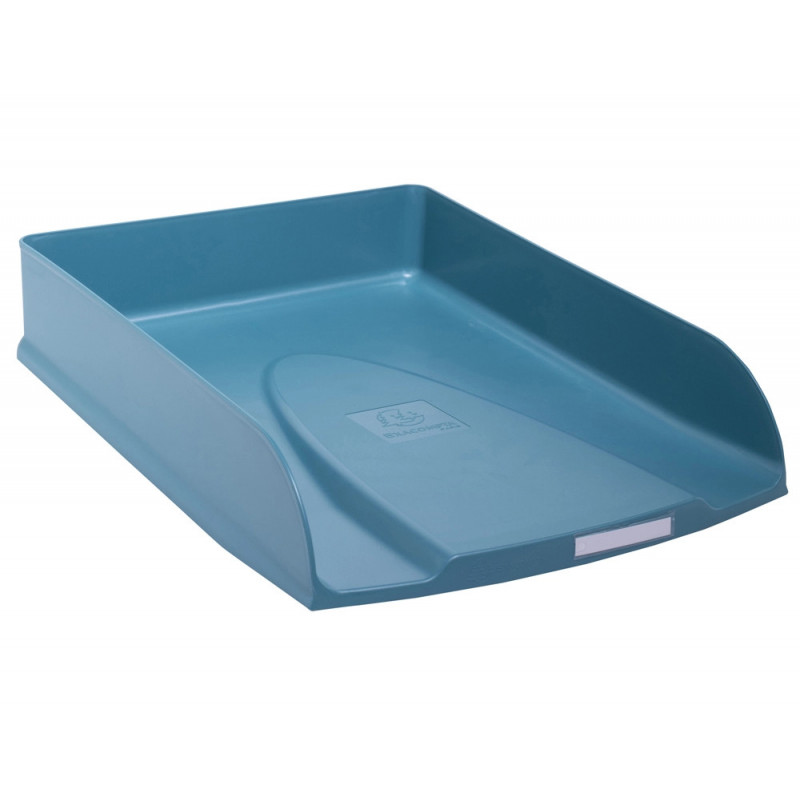 Corbeille courrier exacompta combo styli skandi a4+ superposable verticale/escalier coloris bleu pacifique