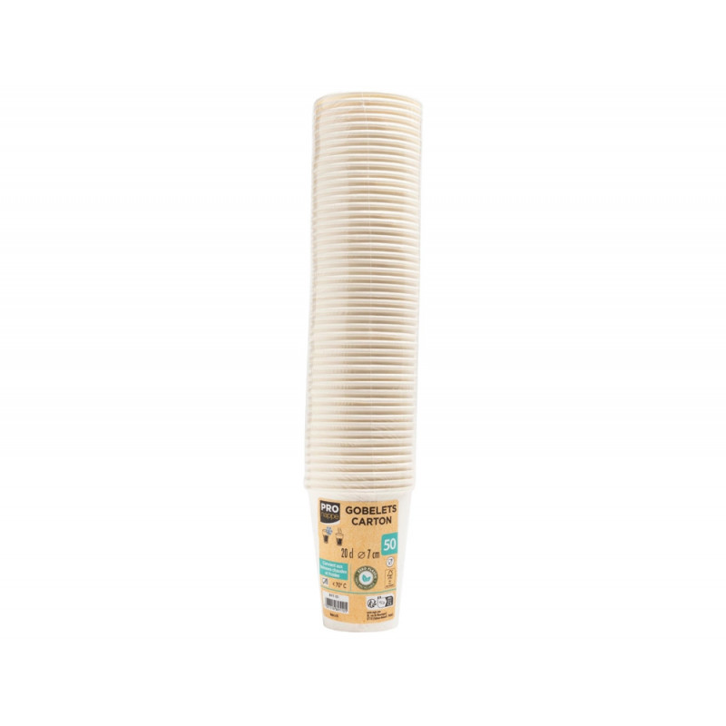 Gobelet exacompta carton 20cl coloris blanc paquet 50 unites