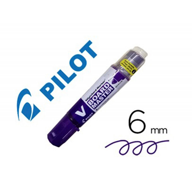 Marqueur pilot v-board master rechargeable pointe conique moyenne trace 2mm encre liquide base alcool violet