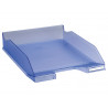Corbeille courrier exacompta midi-combo superposable verticale/escalier coloris bleu glace translucide