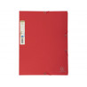 Chemise 3 rabats exacompta forever a4 carte recyclee 380gr fermeture elastique coloris rouge