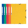 Chemise exacompta 3 rabats carte lustree 355gr a4 fermeture elastique etiquette coloris assortis lot 10