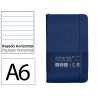 Carnet fermeture elastique antartik notes couverture rigide a6 ligne 100 feuilles 80gr fsc coloris bleu marine