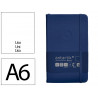 Carnet fermeture elastique antartik notes couverture rigide a6 papier uni ivoire 100 feuilles 80gr fsc bleu marine
