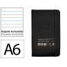 Carnet fermeture elastique antartik notes couverture rigide a6 ligne 100 feuilles 80gr fsc coloris noir
