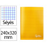 Cahier piqure liderpapel couverture pp 240x320mm 48p seyes coloris jaune