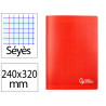 Cahier piqure liderpapel couverture pp 240x320mm 48p seyes coloris rouge