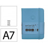 Carnet fermeture elastique antartik notes couverture rigide a7 papier uni ivoire 80feuilles 80gr fsc bleu ciel