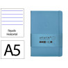 Carnet fermeture elastique antartik notes couverture rigide a5 ligne 100 feuilles 80gr fsc coloris bleu ciel