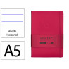Carnet fermeture elastique antartik notes couverture rigide a5 ligne 100 feuilles 80gr fsc coloris framboise