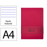 Carnet fermeture elastique antartik notes couverture rigide a4 ligne 100 feuilles 80gr fsc coloris framboise