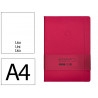 Carnet fermeture elastique antartik notes couverture rigide a4 papier uni ivoire 100 feuilles 80gr fsc framboise