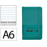 Carnet fermeture elastique antartik notes couverture rigide a6 ligne 100 feuilles 80gr fsc coloris vert paon