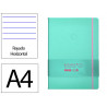 Carnet fermeture elastique rose antartik notes couverturerigide a4 ligne 100 feuilles 80gr fsc coloris turquoise