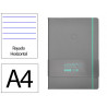 Carnet fermeture elastique turquoise antartik notes couverture rigide a4 ligne 100feuilles 80gr fsc coloris gris