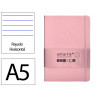 Carnet fermeture elastique antartik notes couverture rigide a5 ligne 100 feuilles 80gr fsc coloris rose pastel