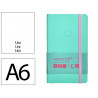 Carnet fermeture elastique rose antartik notes couverture souple a6 papier uni ivoire 100 feuilles 80gr fsc turquoise