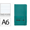 Carnet fermeture elastique antartik notes couverture souple a6 ligne 100 feuilles 80gr fsc coloris vert paon