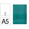 Carnet fermeture elastique antartik notes couverture souple a5 papier uni ivoire 100 feuilles 80gr fsc vert paon