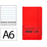 Carnet fermeture elastique antartik notes couverture souple a6 ligne 100 feuilles 80gr fsc coloris rouge