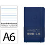 Carnet fermeture elastique antartik notes couverture souple a6 ligne 100 feuilles 80gr fsc coloris bleu marine