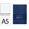 Carnet fermeture elastique antartik notes couverture souple a5 ligne 100 feuilles 80gr fsc coloris bleu marine