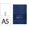 Carnet fermeture elastique antartik notes couverture souple a5 papier uni ivoire 100 feuilles 80gr fsc bleu marine