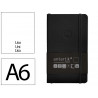Carnet fermeture elastique antartik notes couverture souple a6 papier uni ivoire 100 feuilles 80gr fsc coloris noir