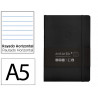 Carnet fermeture elastique antartik notes couverture souple a5 ligne 100 feuilles 80gr fsc coloris noir