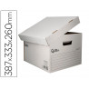 Container a archives liderpapel carton montage automatique pour 3 boites format a4+ / 4 classeurs a-z 387x333x260mm