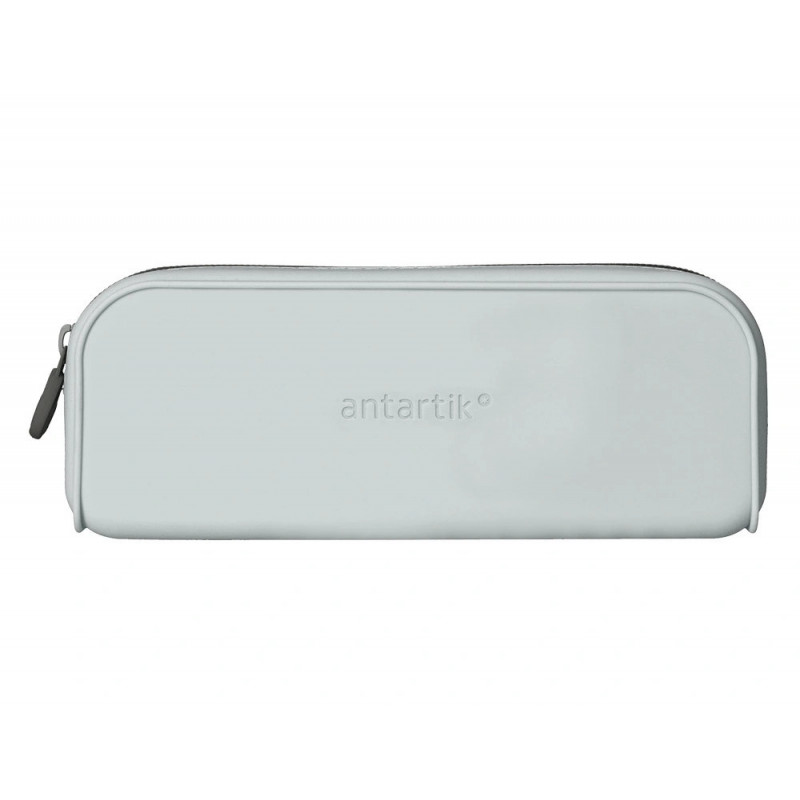 Fourre-tout antartik rectangulaire 1 compartiment en silicone modele prisma 185x50x75mm coloris gris
