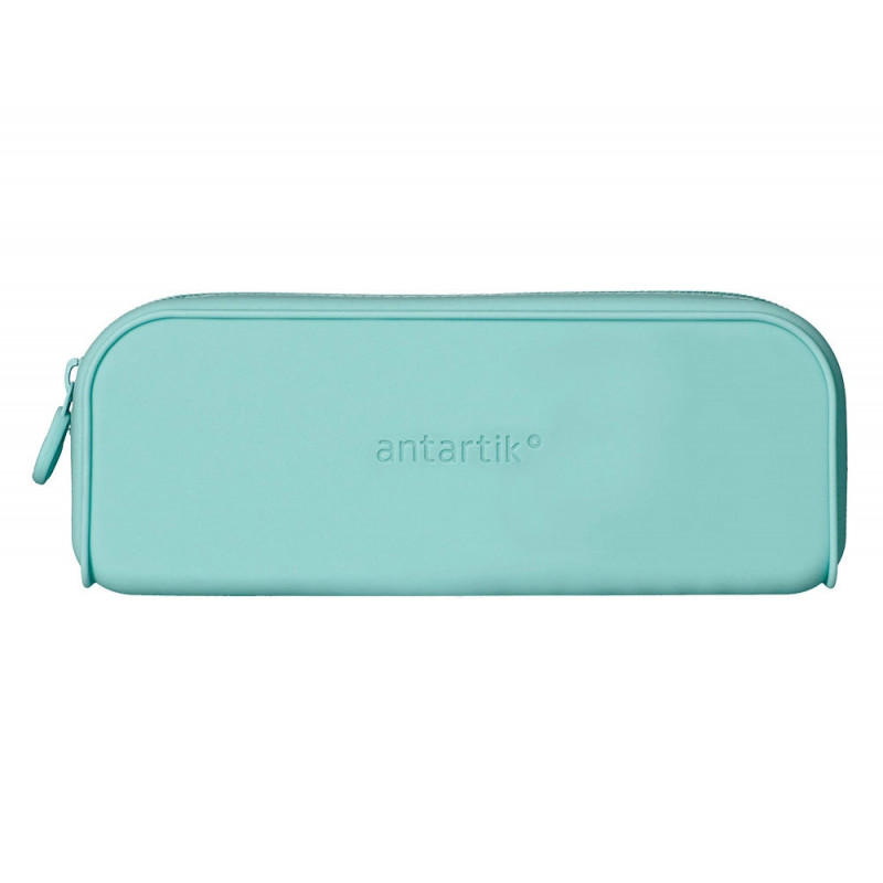 Fourre-tout antartik rectangulaire 1 compartiment en silicone modele prisma 185x50x75mm coloris vert