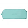 Fourre-tout antartik rectangulaire 1 compartiment en silicone modele prisma 185x50x75mm coloris vert