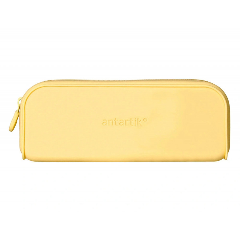 Fourre-tout antartik rectangulaire 1 compartiment en silicone modele prisma 185x50x75mm coloris jaune